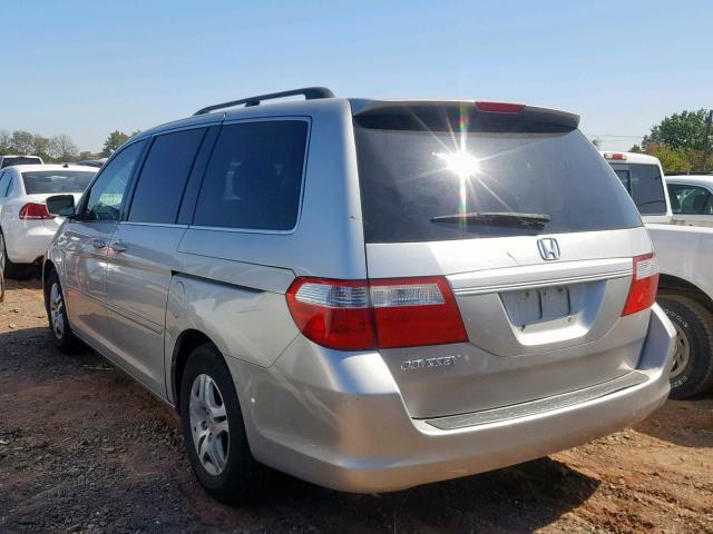 5FNRL38447B106356 - 2007 HONDA ODYSSEY EX SILVER photo 3