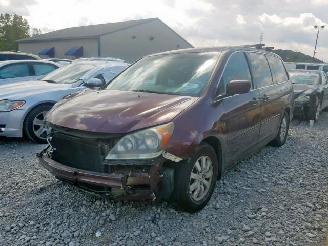 5FNRL38498B082220 - 2008 HONDA ODYSSEY EX BURGUNDY photo 2