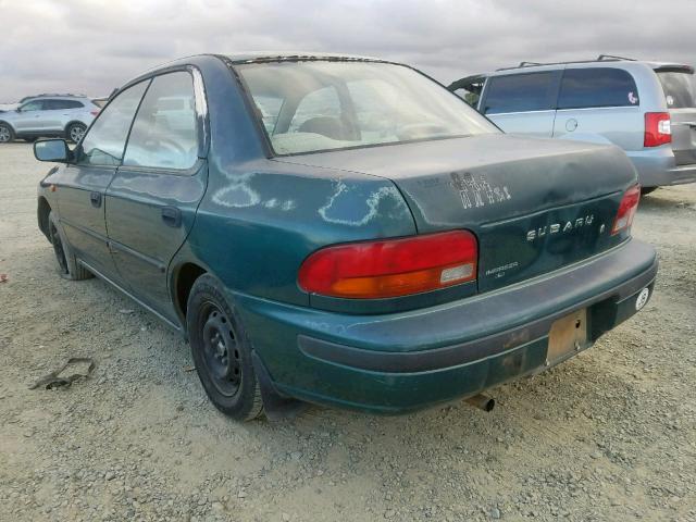 JF1GC2352RB540806 - 1994 SUBARU IMPREZA L GREEN photo 3