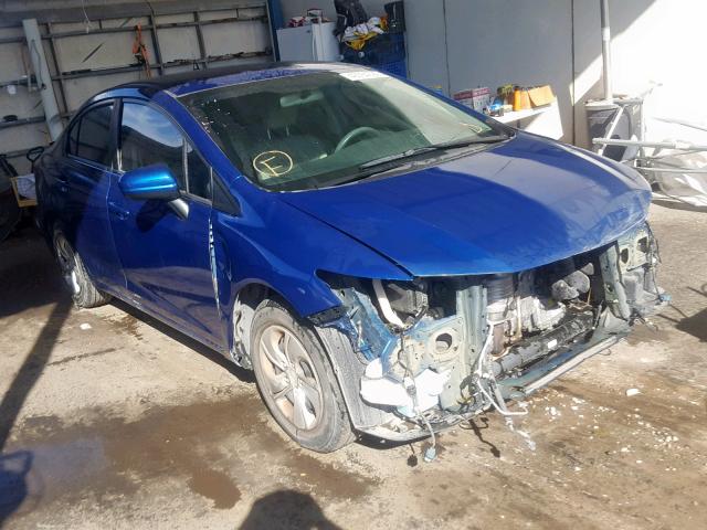 19XFB2F50EE007631 - 2014 HONDA CIVIC LX BLUE photo 1