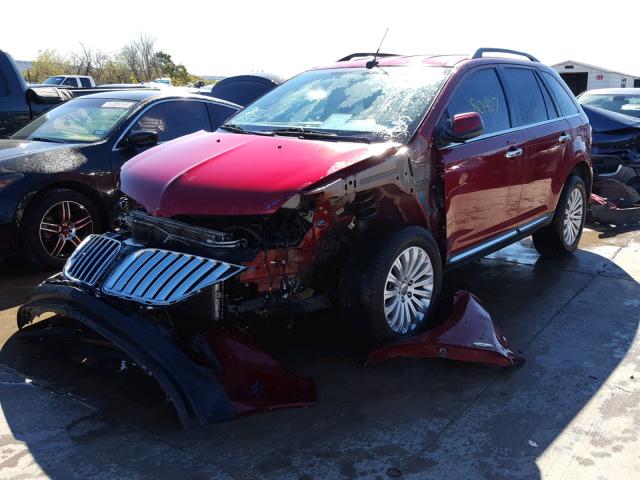 2LMDJ6JK5DBL26589 - 2013 LINCOLN MKX RED photo 2