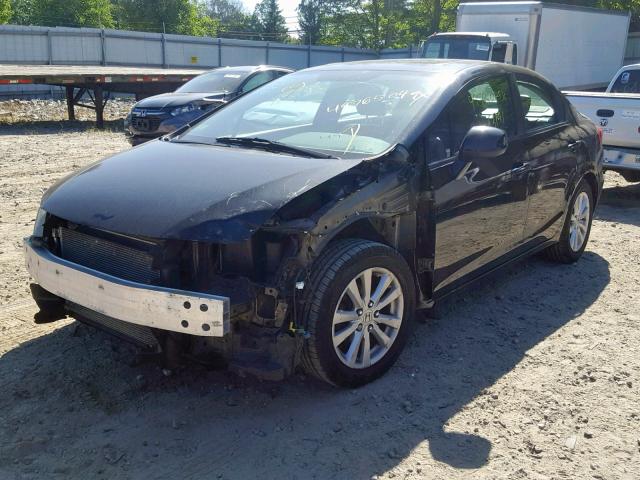 2HGFB2F9XCH542195 - 2012 HONDA CIVIC EXL 黑色 照片 2