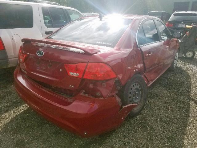 KNAGE228795321741 - 2009 KIA OPTIMA RED photo 4