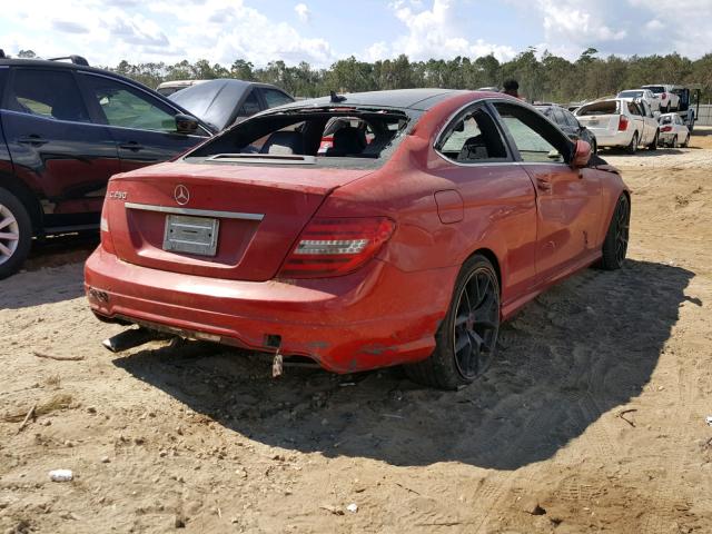 WDDGJ4HB8FG365668 - 2015 MERCEDES-BENZ C 250 RED photo 4