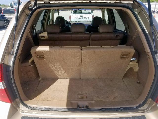 2HNYD18831H533104 - 2001 ACURA MDX TOURIN TAN photo 9