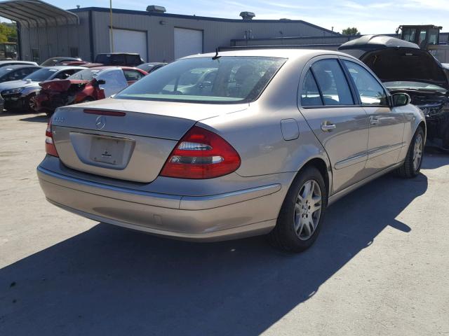 WDBUF65J03A202628 - 2003 MERCEDES-BENZ E 320 TAN photo 4