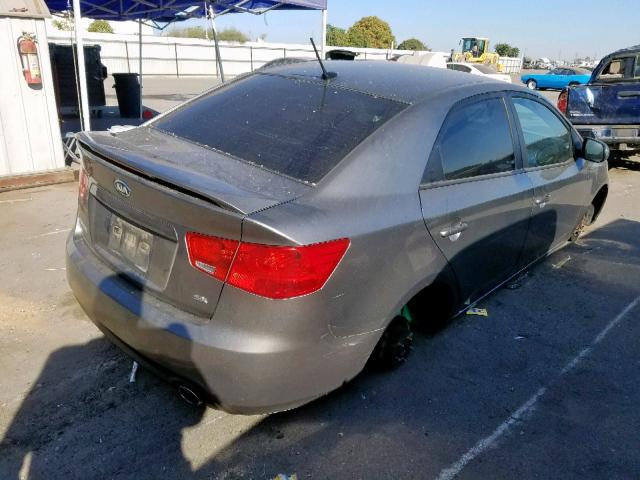 KNAFW4A35B5387561 - 2011 KIA FORTE SX GRAY photo 4