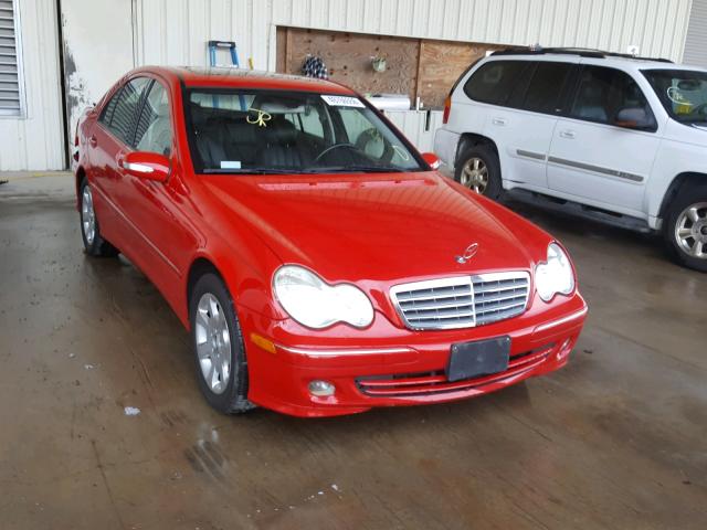 WDBRF61J45A688553 - 2005 MERCEDES-BENZ C 240 RED photo 1