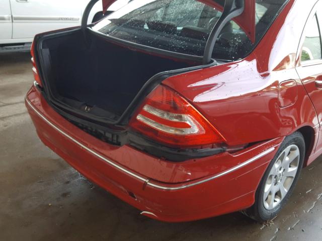 WDBRF61J45A688553 - 2005 MERCEDES-BENZ C 240 RED photo 9