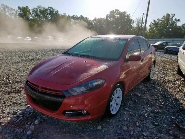 1C3CDFBH2DD699755 - 2013 DODGE DART SXT RED photo 2