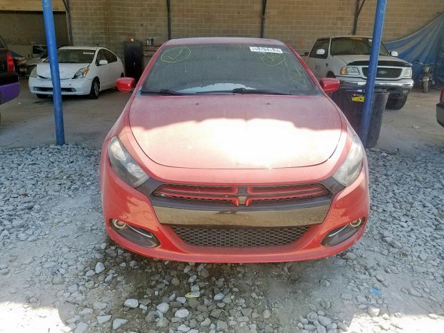 1C3CDFBH2DD699755 - 2013 DODGE DART SXT RED photo 9