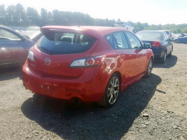 JM1BL1K30B1470961 - 2011 MAZDA SPEED 3 RED photo 4