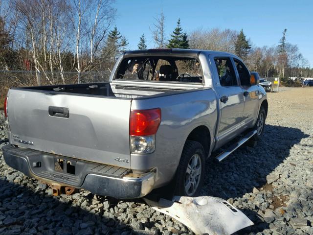 5TFDV54168X048785 - 2008 TOYOTA TUNDRA CRE SILVER photo 4