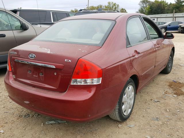 KNAFE222095653821 - 2009 KIA SPECTRA EX RED photo 4