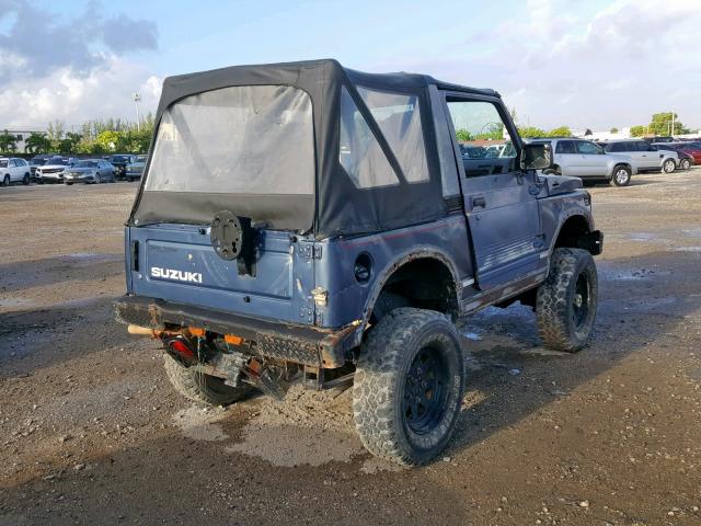 JS4JC51C4J4256070 - 1988 SUZUKI SAMURAI BLUE photo 4