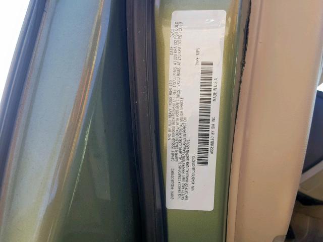 4S4BP61C867319223 - 2006 SUBARU LEGACY OUT GREEN photo 10