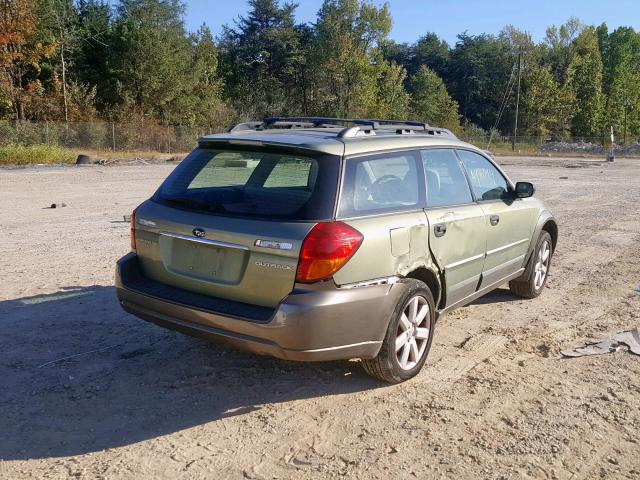 4S4BP61C867319223 - 2006 SUBARU LEGACY OUT GREEN photo 4