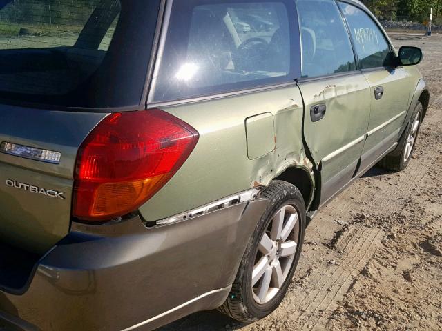 4S4BP61C867319223 - 2006 SUBARU LEGACY OUT GREEN photo 9