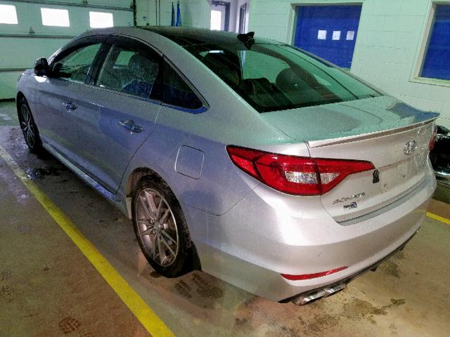 5NPE34AB1FH128523 - 2015 HYUNDAI SONATA SPO SILVER photo 3