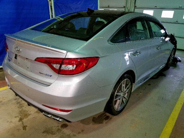 5NPE34AB1FH128523 - 2015 HYUNDAI SONATA SPO SILVER photo 4