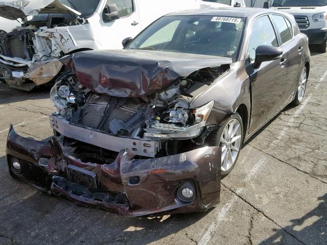 JTHKD5BH3B2039328 - 2011 LEXUS CT 200 BROWN photo 2