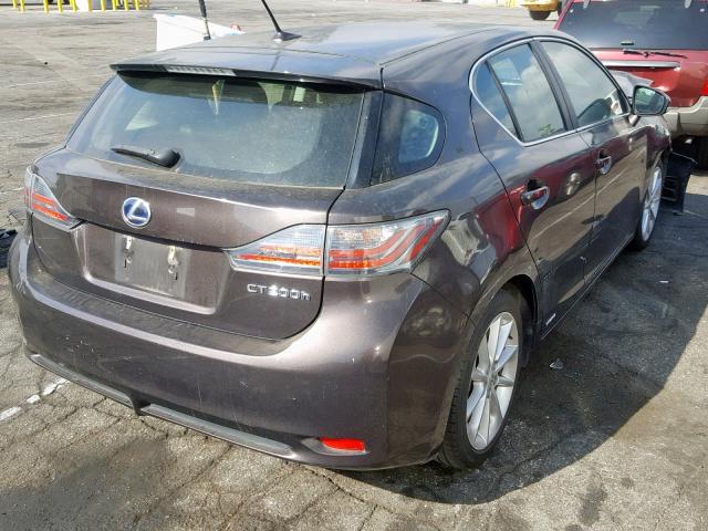 JTHKD5BH3B2039328 - 2011 LEXUS CT 200 BROWN photo 4