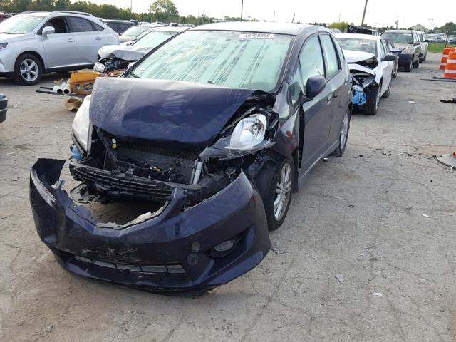 JHMGE8H44AC031692 - 2010 HONDA FIT SPORT BLUE photo 2