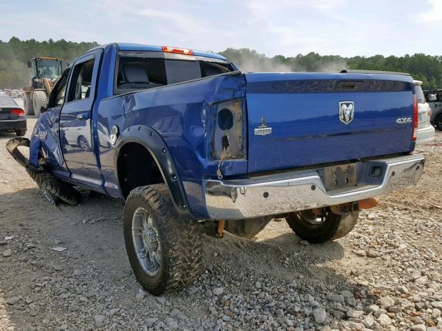 3D7UT2CL7BG518220 - 2011 DODGE RAM 2500 BLUE photo 3