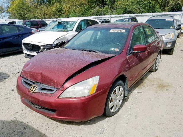 1HGCM56725A094789 - 2005 HONDA ACCORD EX MAROON photo 2