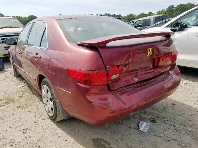 1HGCM56725A094789 - 2005 HONDA ACCORD EX MAROON photo 3