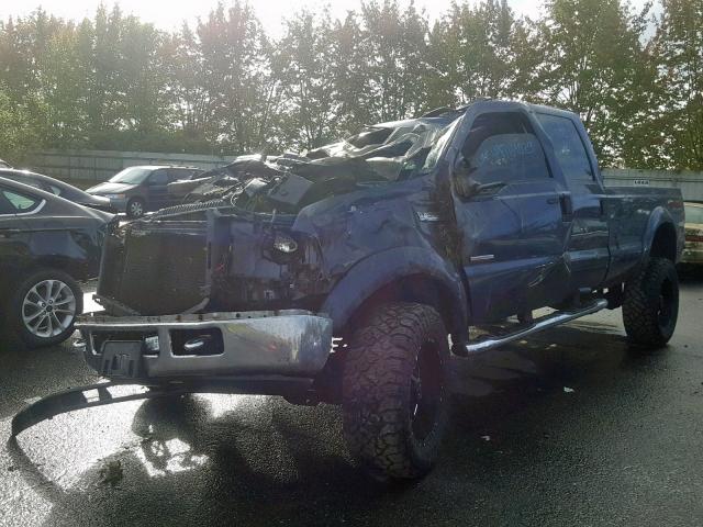 1FTWW31P87EB15464 - 2007 FORD F350 SRW S BLUE photo 2