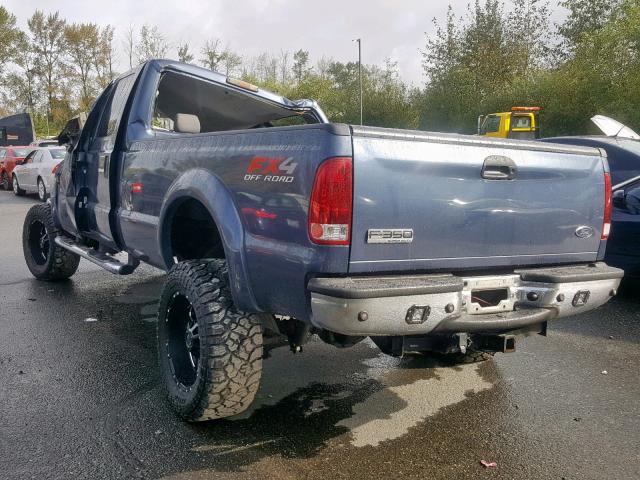 1FTWW31P87EB15464 - 2007 FORD F350 SRW S BLUE photo 3