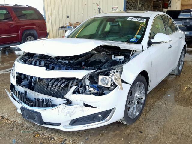 2G4GN5EXXE9288962 - 2014 BUICK REGAL PREM WHITE photo 2