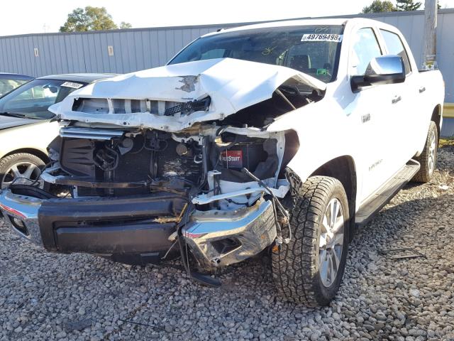 5TFHW5F19EX402743 - 2014 TOYOTA TUNDRA CRE WHITE photo 2