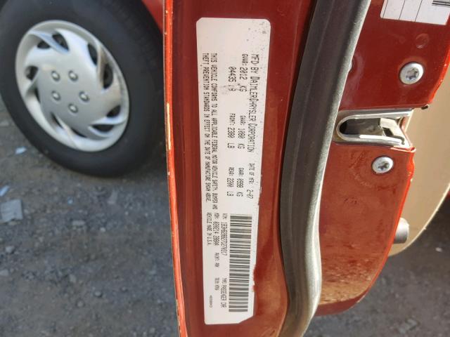 1B3HB28B27D270317 - 2007 DODGE CALIBER RED photo 10