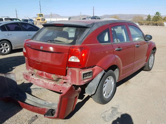 1B3HB28B27D270317 - 2007 DODGE CALIBER RED photo 4