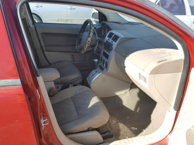 1B3HB28B27D270317 - 2007 DODGE CALIBER RED photo 5