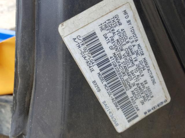 4T1GB10E8SU002662 - 1995 TOYOTA AVALON XL GRAY photo 10