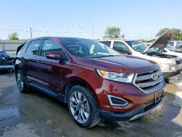 2FMTK4K96FBB85510 - 2015 FORD EDGE TITAN BROWN photo 1