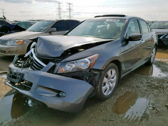 1HGCP36828A009006 - 2008 HONDA ACCORD EXL GRAY photo 2