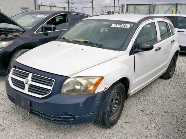 1B3CB2HA7AD550517 - 2010 DODGE CALIBER SE WHITE photo 2