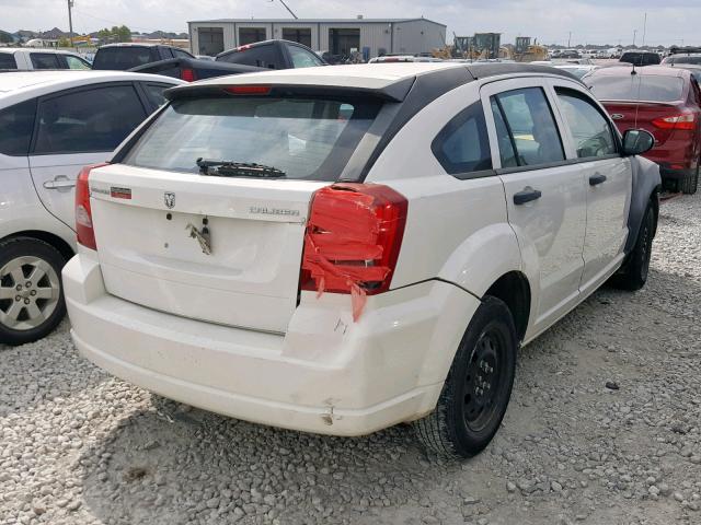 1B3CB2HA7AD550517 - 2010 DODGE CALIBER SE WHITE photo 4