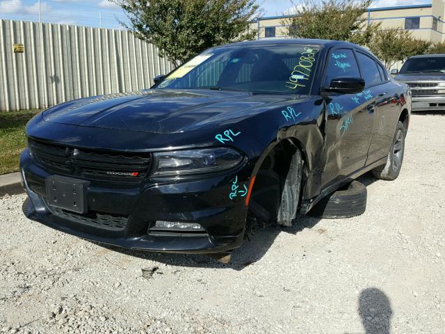 2C3CDXHG3GH355315 - 2016 DODGE CHARGER SX BLACK photo 2