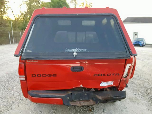 1D7GL32K34S729731 - 2004 DODGE DAKOTA SPO RED photo 9