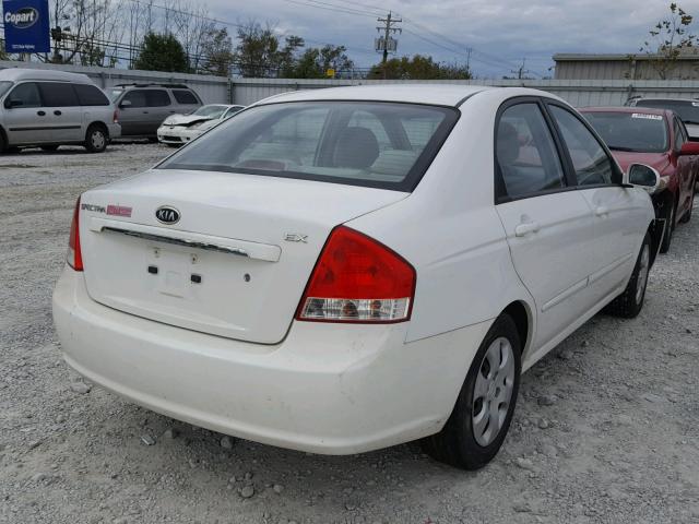 KNAFE121685569146 - 2008 KIA SPECTRA EX WHITE photo 4