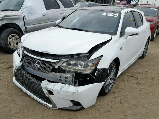 JTHKD5BH9G2263968 - 2016 LEXUS CT 200 WHITE photo 2