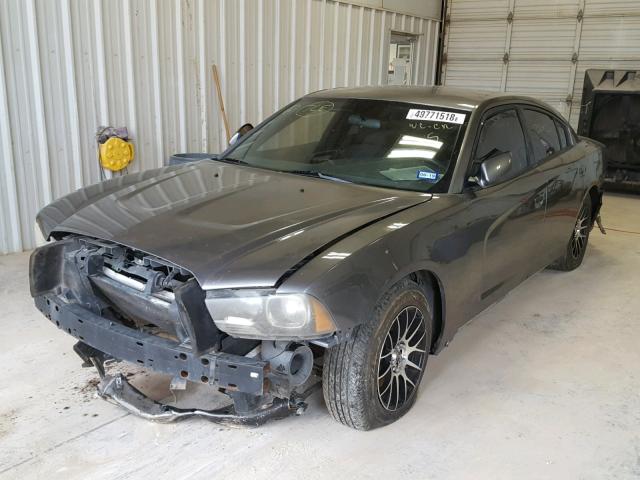 2B3CL3CG4BH549375 - 2011 DODGE CHARGER GRAY photo 2