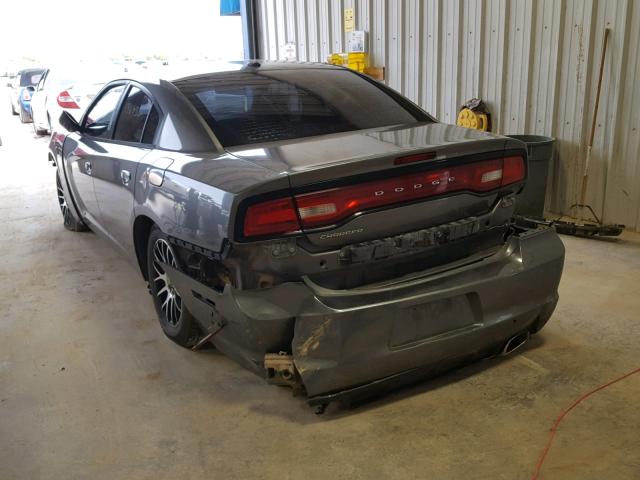 2B3CL3CG4BH549375 - 2011 DODGE CHARGER GRAY photo 3