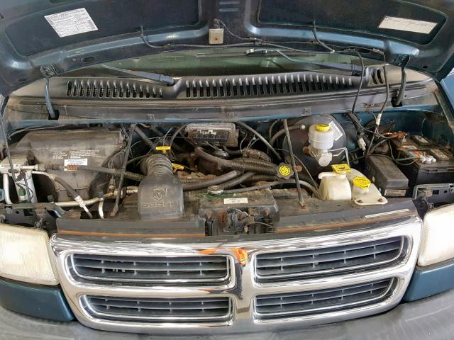 2B6HB11Y02K130826 - 2002 DODGE RAM VAN B1 GREEN photo 7