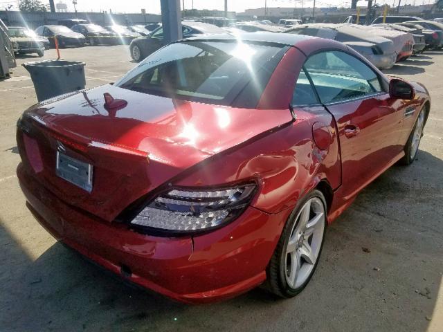 WDDPK4HA3FF096215 - 2015 MERCEDES-BENZ SLK 250 RED photo 4